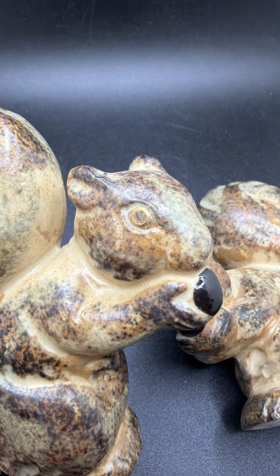 Vtg. Ceramic Squirrel Set Nut Figurine Made In Japan