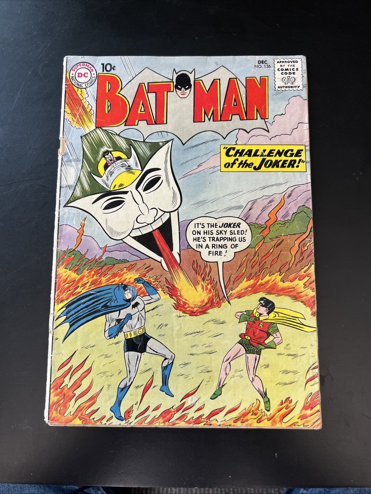 Batman #136 DC Comics 1960 Challenge of the Joker Silver Age GD/2.0