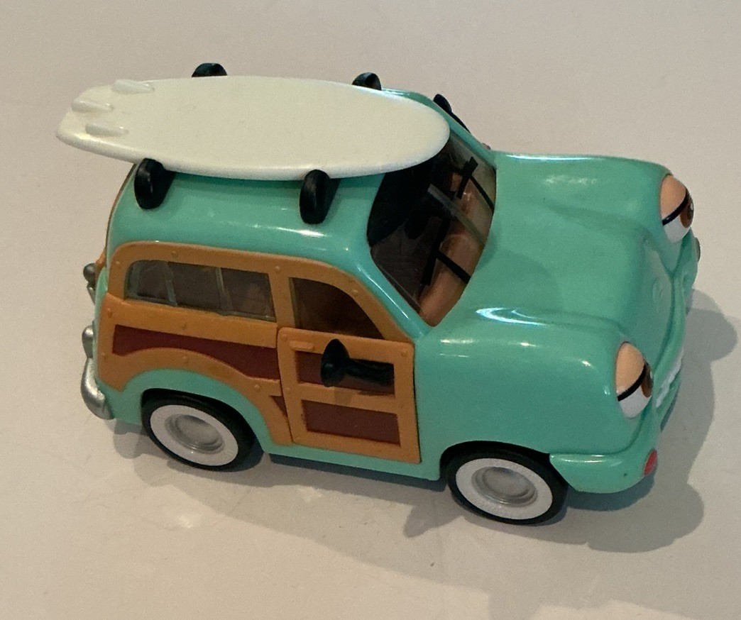 Vintage 1999 The Chevron Cars Woody Wagon w/Surfboard No. 16 Collectible USED 