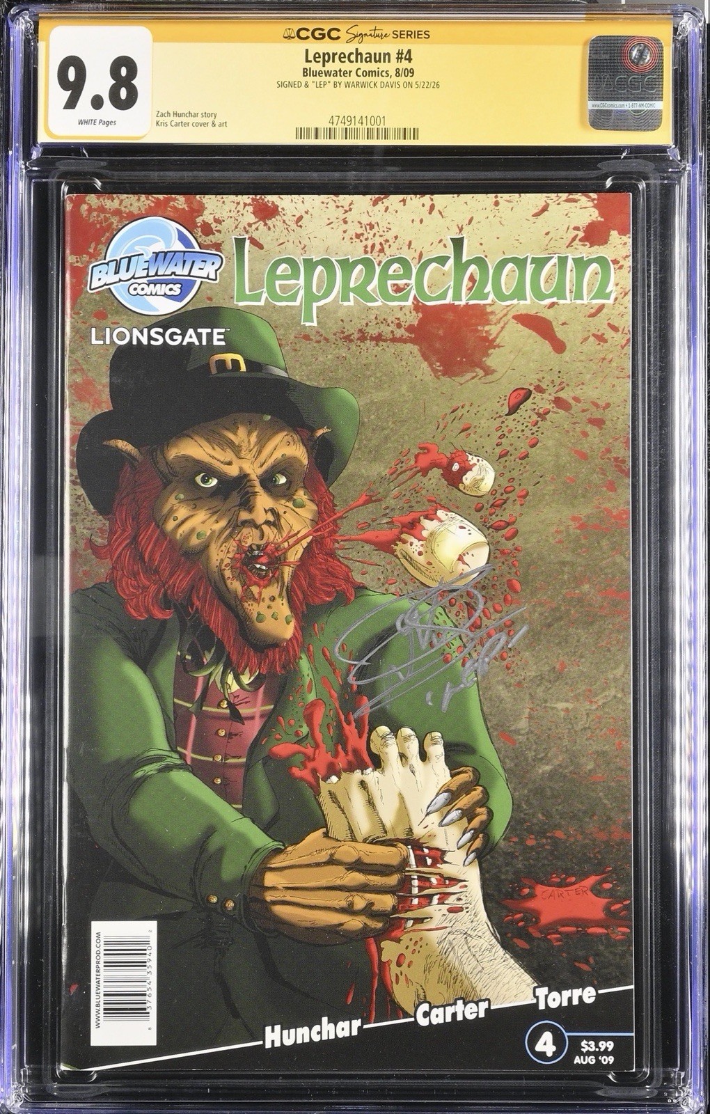 Leprechaun #4 CGC SS 9.8 Warwick Davis Signed Actor Very Low Print 1993 Movie