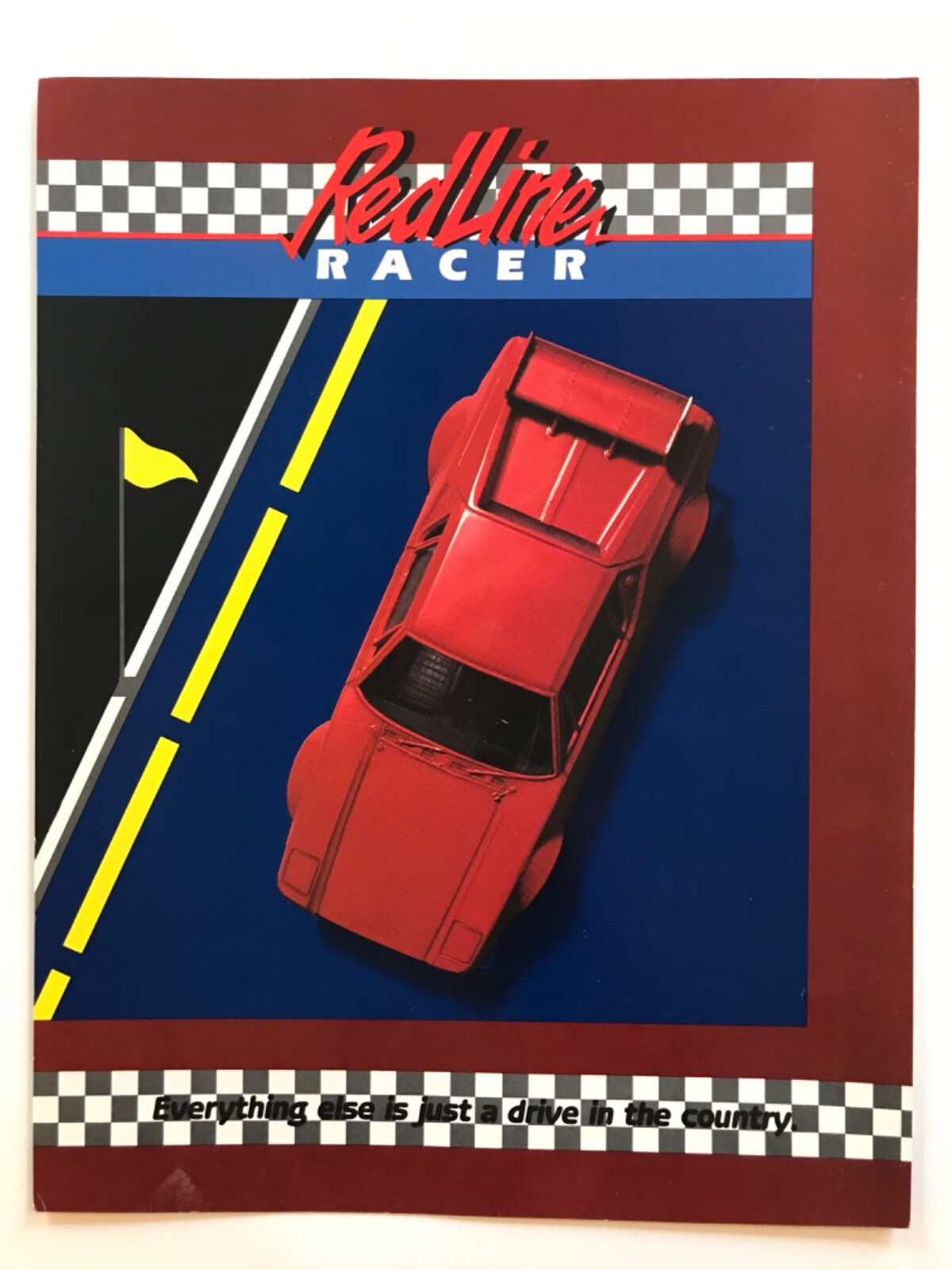 1986 Cinematronics Redline Racer Arcade Game Flyer