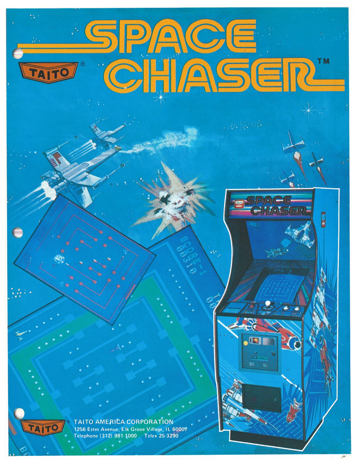 Space Chaser Taito Video Arcade Flyer / Brochure / Ad - Hard to Find