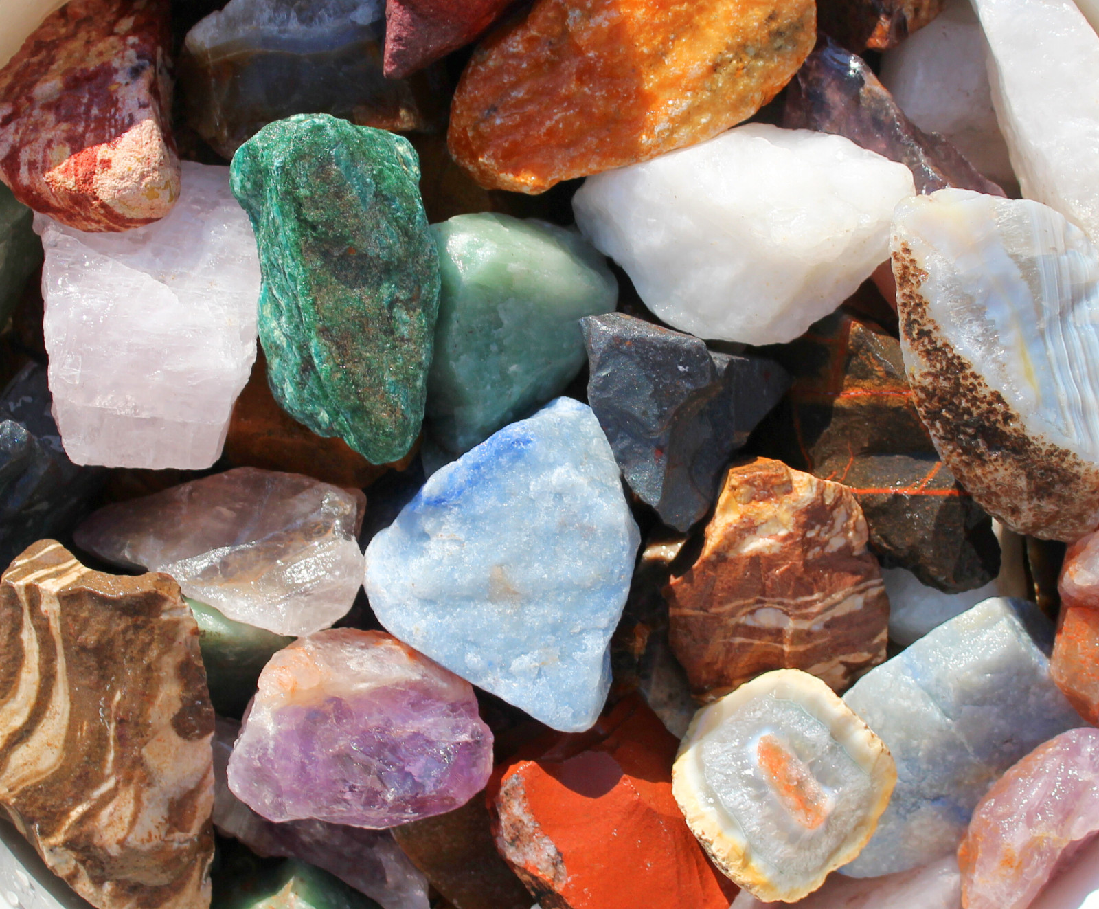 Brazil Mix - Large Rough Rocks for Tumbling - Bulk Wholesale 1LB options