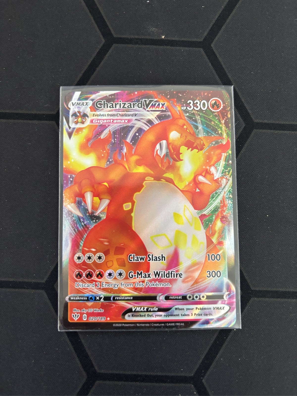 Pokemon Charizard VMAX 020/189 Darkness Ablaze Holo Ultra Rare Card