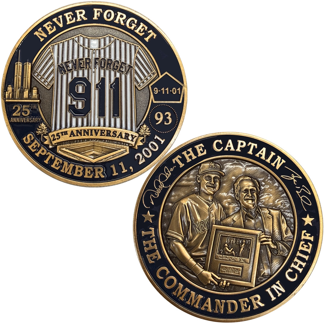 EL19-11 September 11 25th Anniversary President Bush Jeter Thin Blue Line Challe