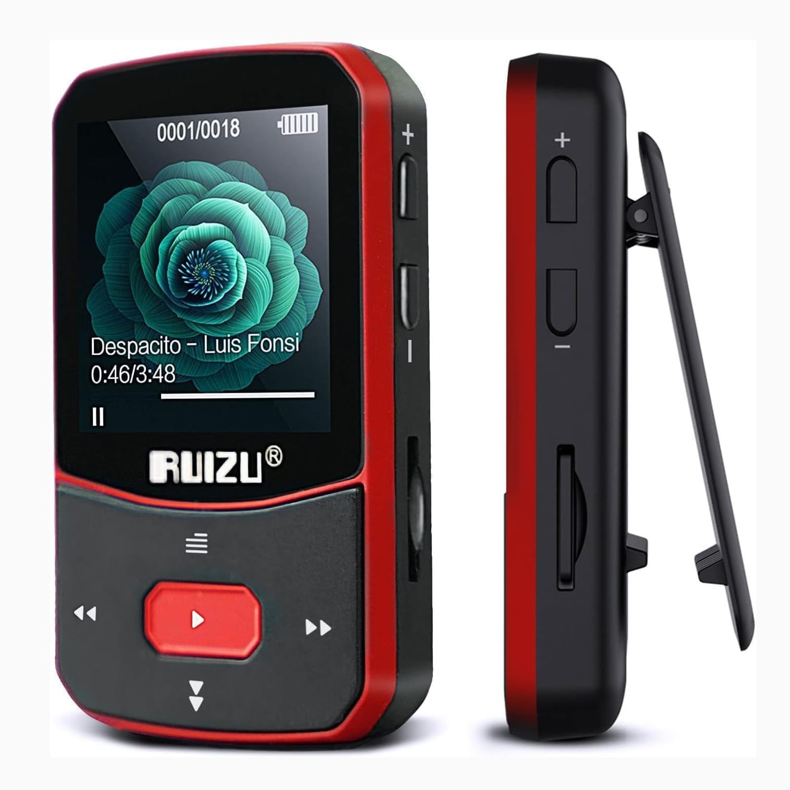 RUIZU 64GB Clip MP3 Player with Bluetooth 5.3, Portable Music Player with Voi...