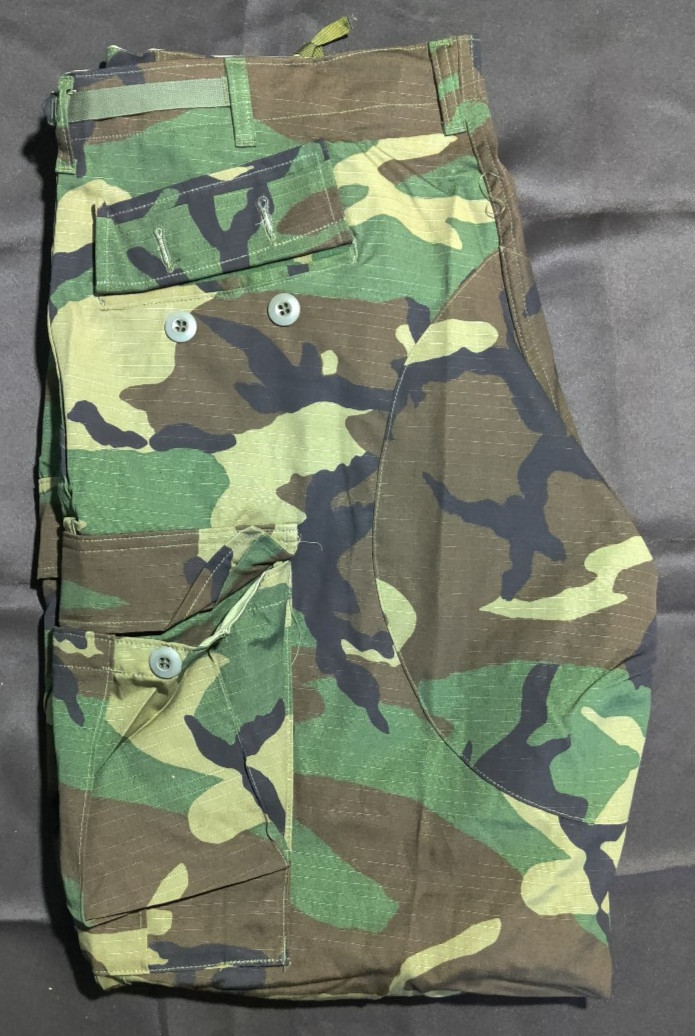 Genuine US Military Woodland BDU Trousers M81  - 100% Cotton Ripstop Large Reg