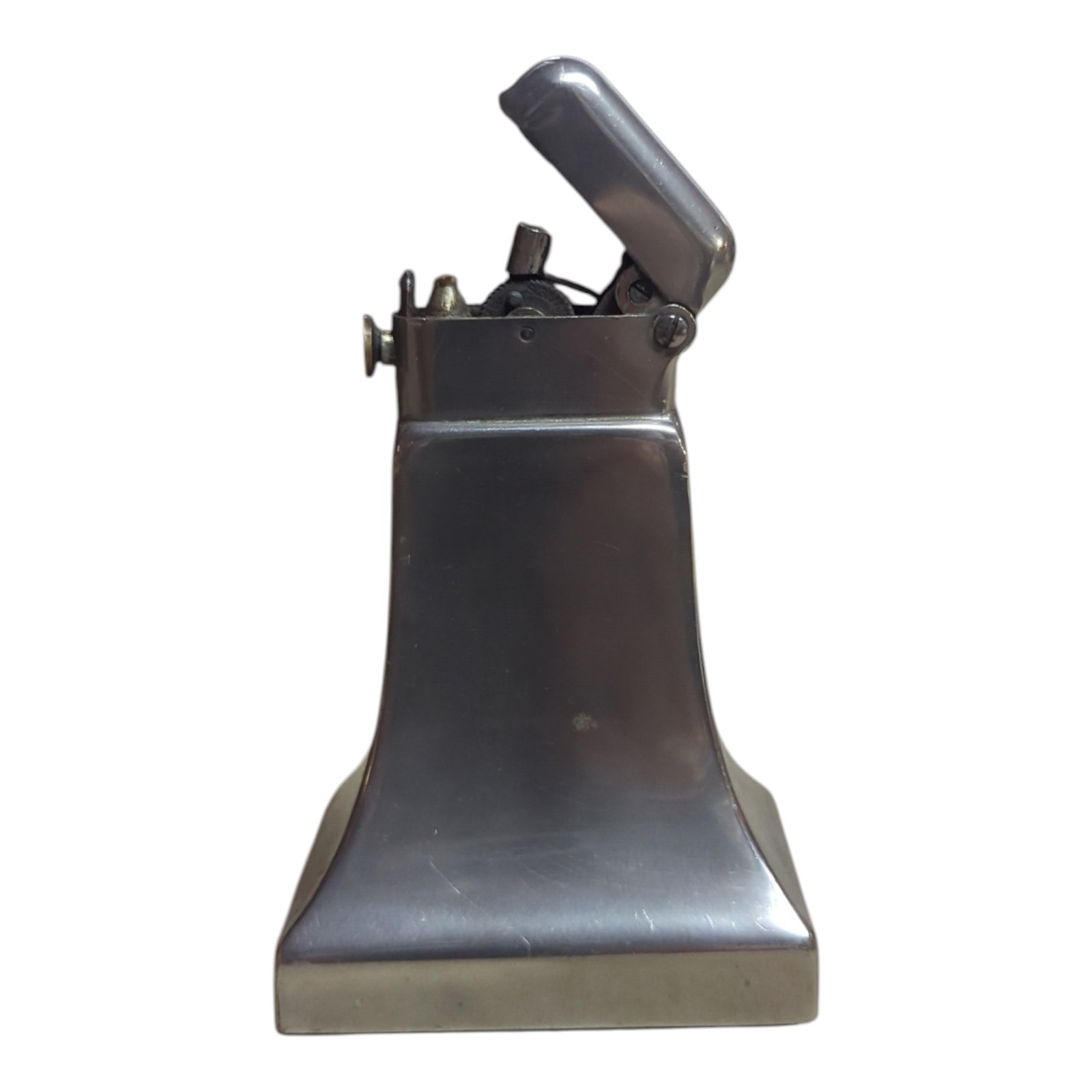 Antique 1920’s  Thorens Double Claw Model Table Lighter Swiss Made Silver 