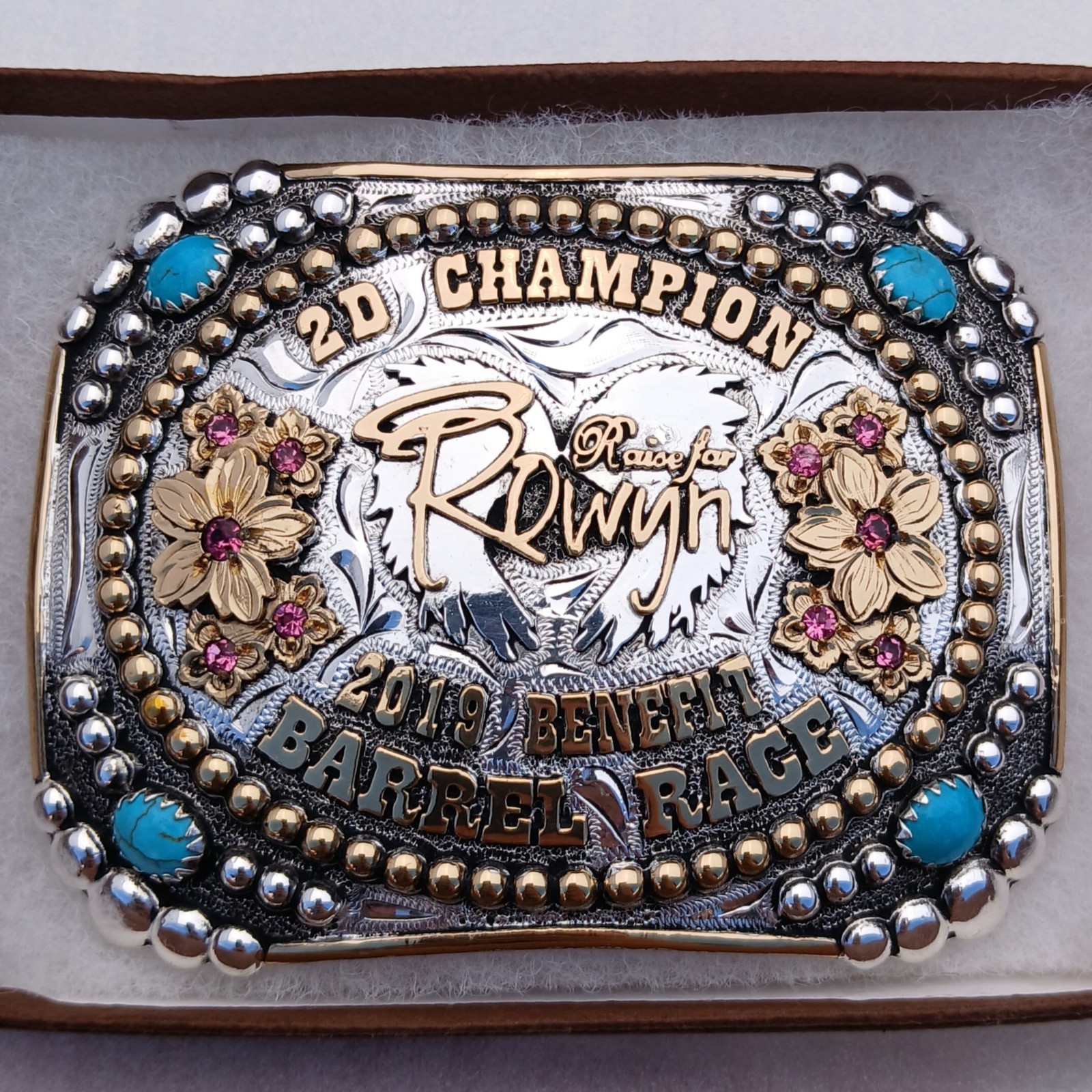 Raise for Rowyn 2D Champion Barrel Racing Belt Buckle 2019 Benefit Trophy WA
