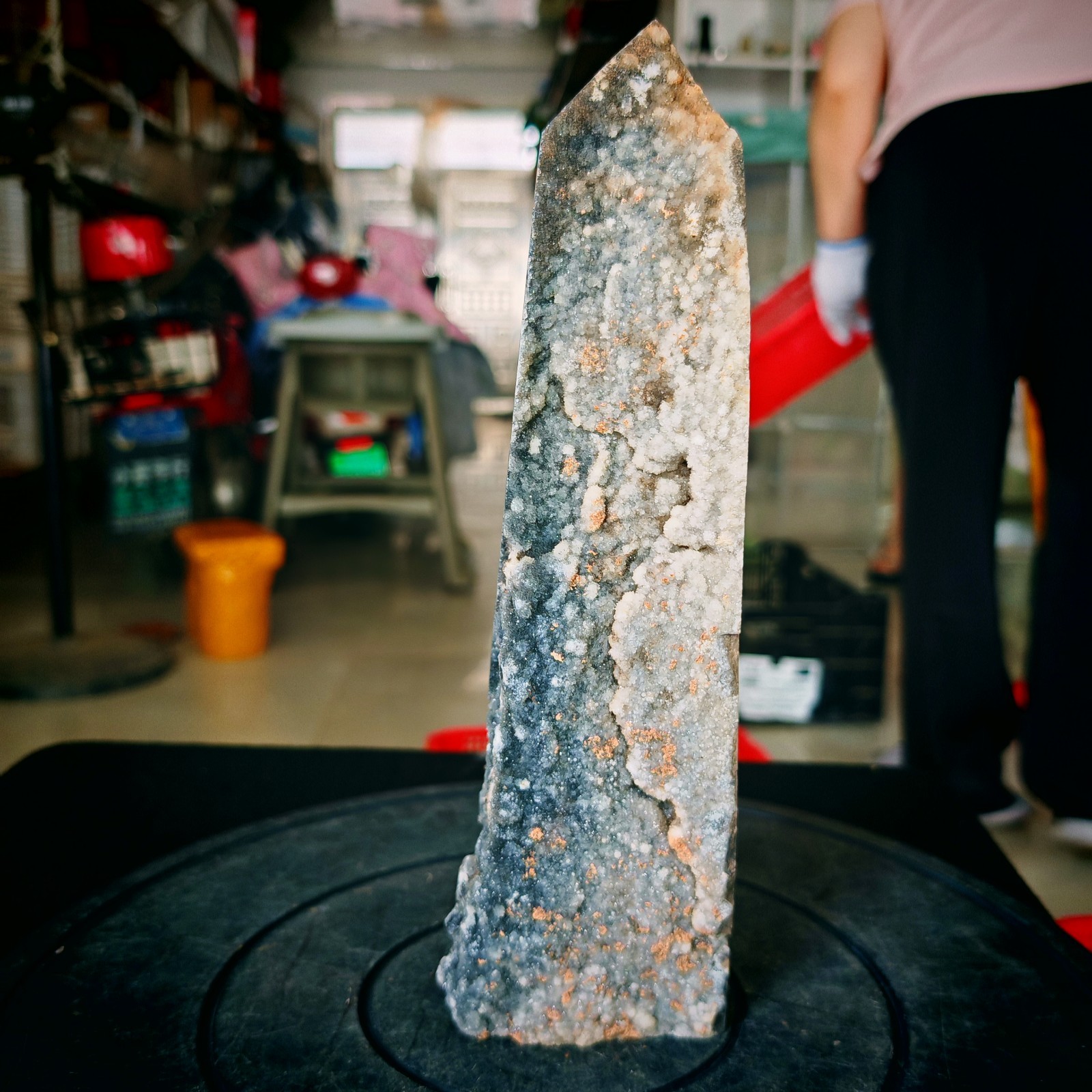 5.06LB Natural zinc ore raw stone tower crystal specimens Healing 2.3kg