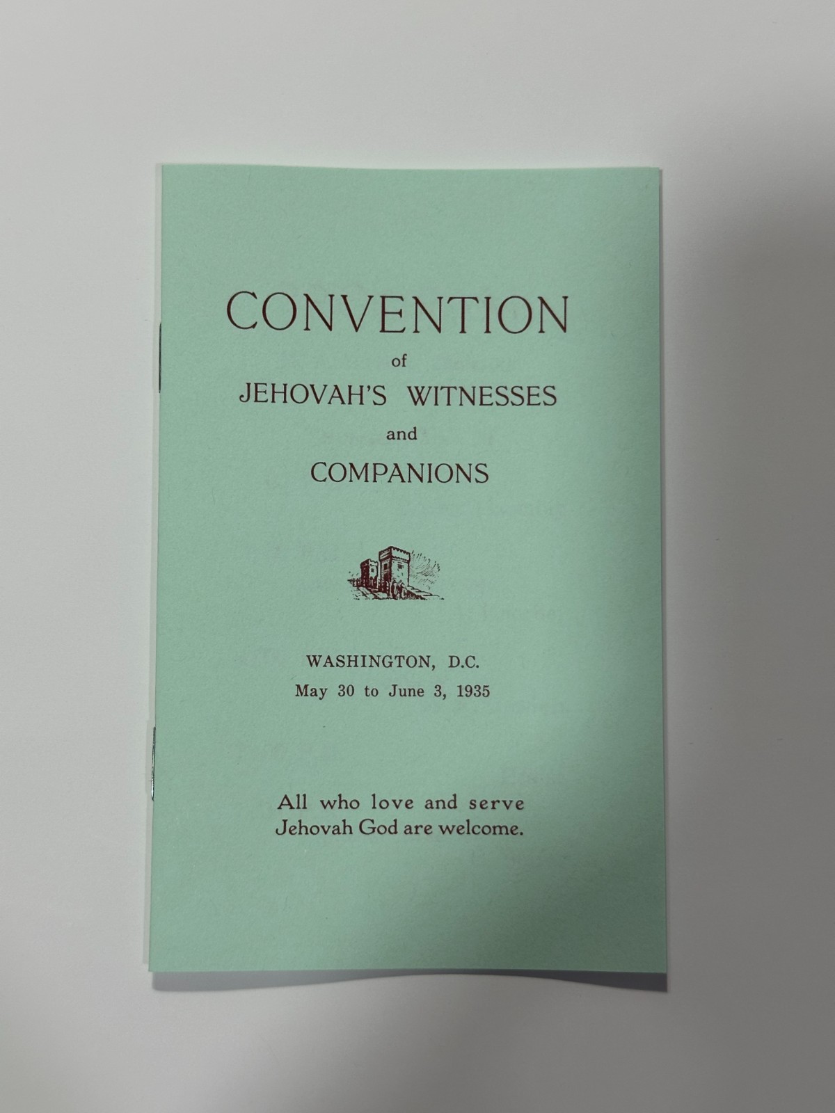 Watchtower IBSA Very rare 1935 Convention Program - Premium Reproduction
