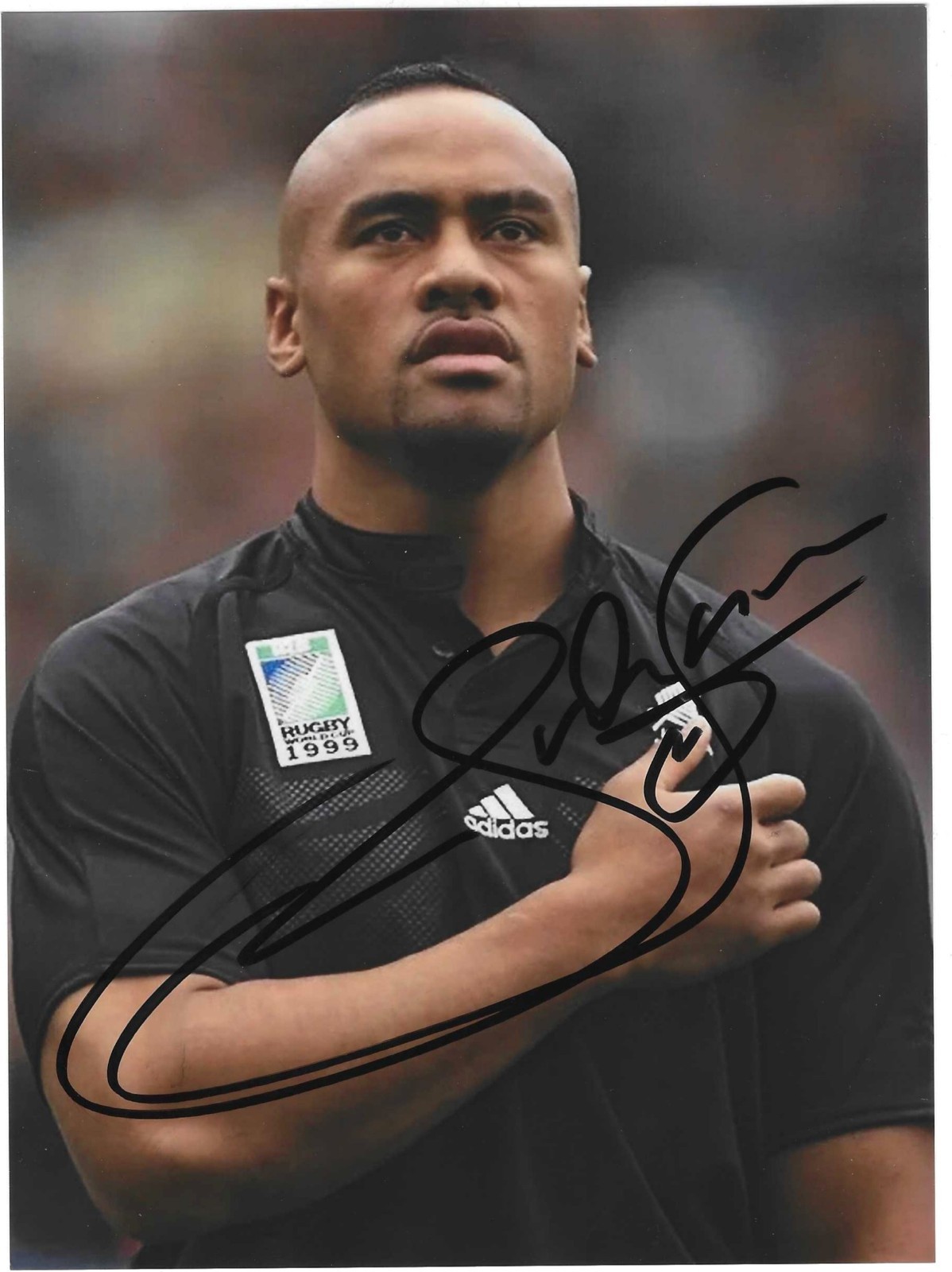 rugby autograph JONAH LOMU photo 15 x21 cm signed clean hand