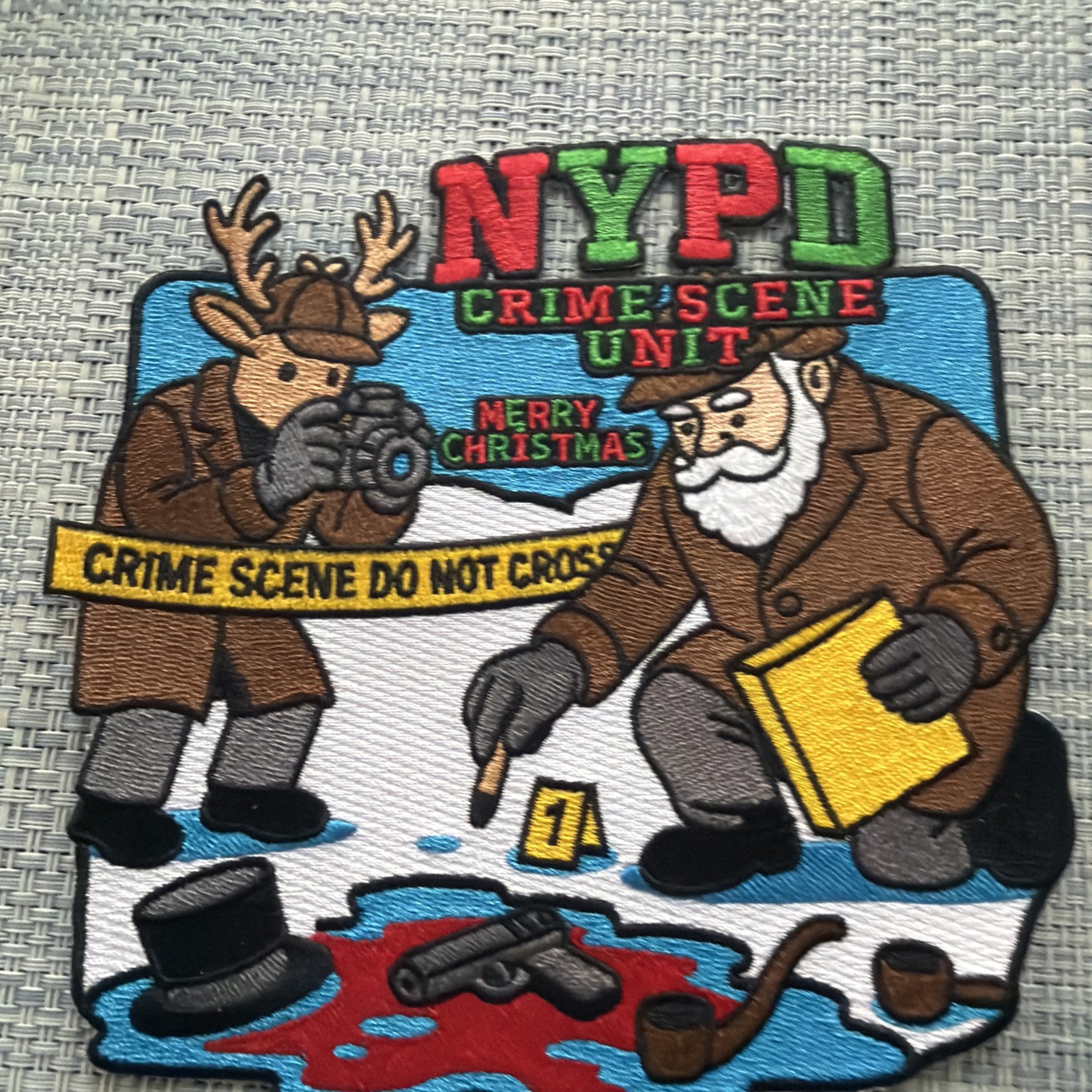 NYC POLICE DEPT CRIME SCENE UNIT SANTA MERRY CHRISTMAS CSI NY PD  PATCH NEW YORK