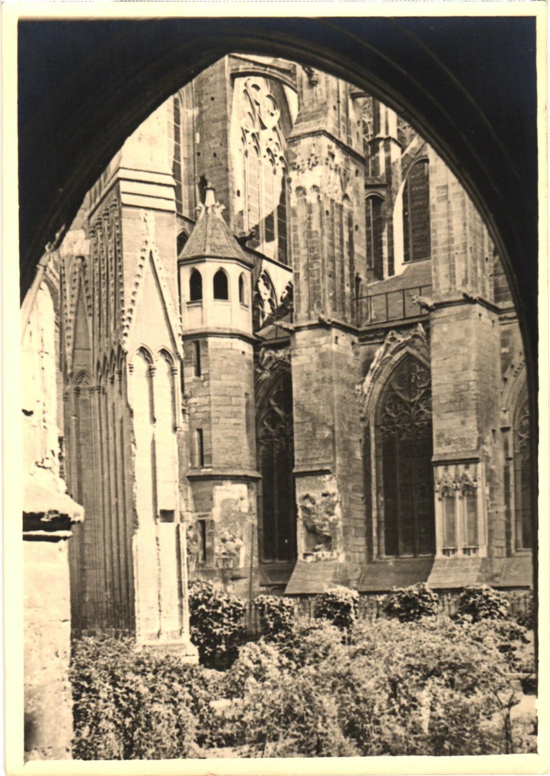 Tours France Cathedral of Saint Gatianus RPPC Real Photo Postcard White Border
