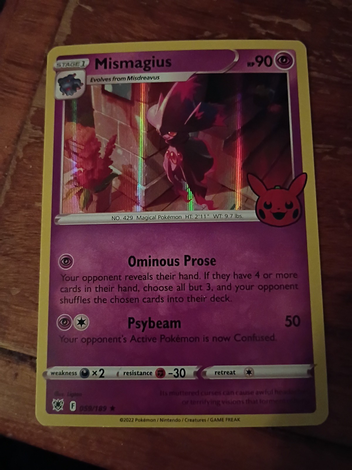 Pokémon TCG Mismagius Holo Rare