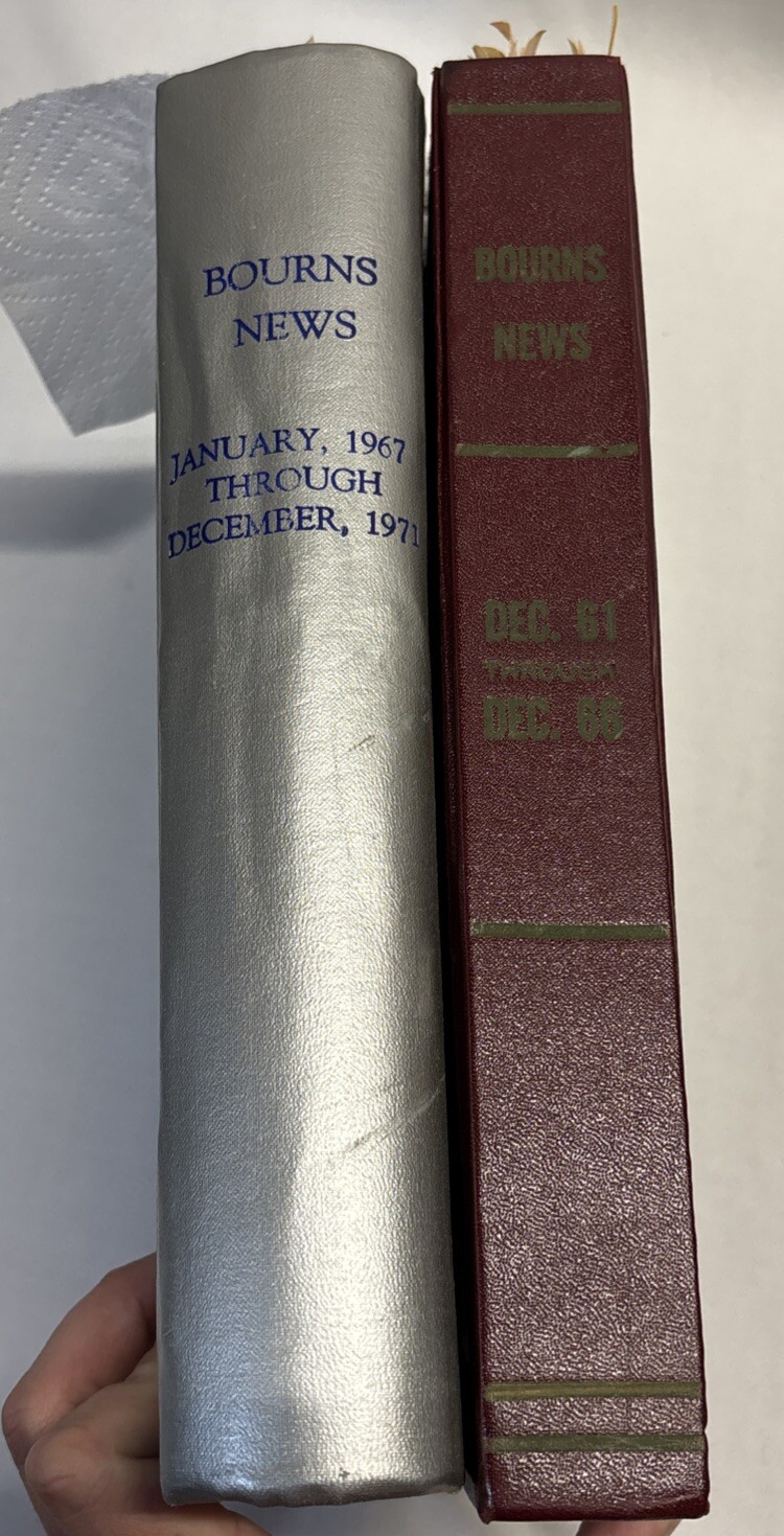 VTG Bourns INC Company Employee News Yearbooks (2) 1961-66 & 1967-71
