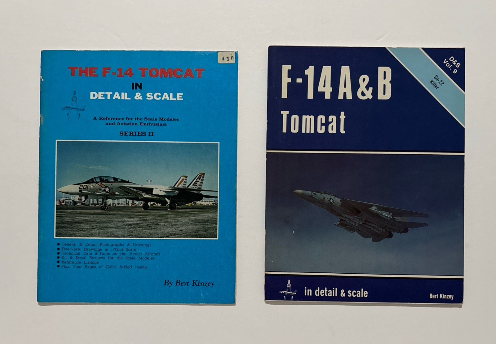 2 F-14 Tomcat in Detail and Scale books by Bert Kinzey