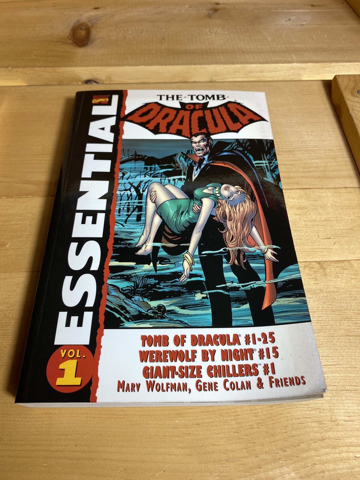 ESSENTIAL TOMB OF DRACULA, VOL. 1 MARVEL Comics SIGNED By Marv Wolfman 2004