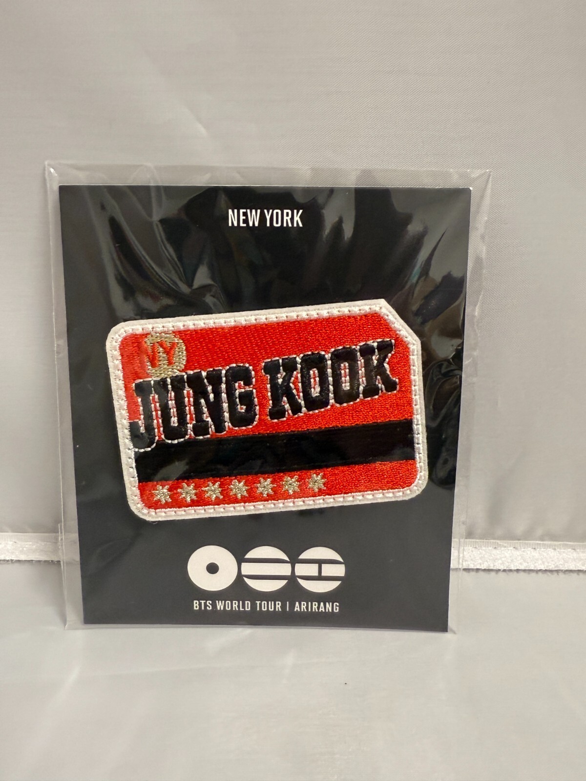 [ON HAND] BTS ARIRANG New York NYC Pop Up Jungkook Patch Clip Pin Badge Official