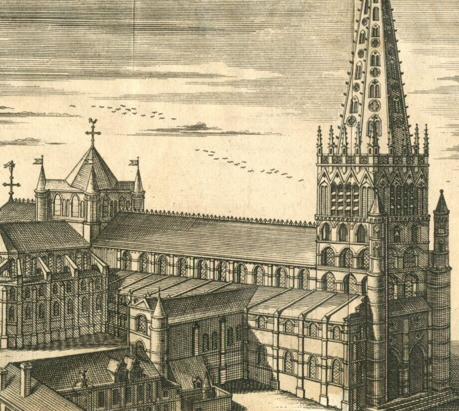 1720 original Church of Notre Dame Cambrai Paris France by Jacobus Harrewijn
