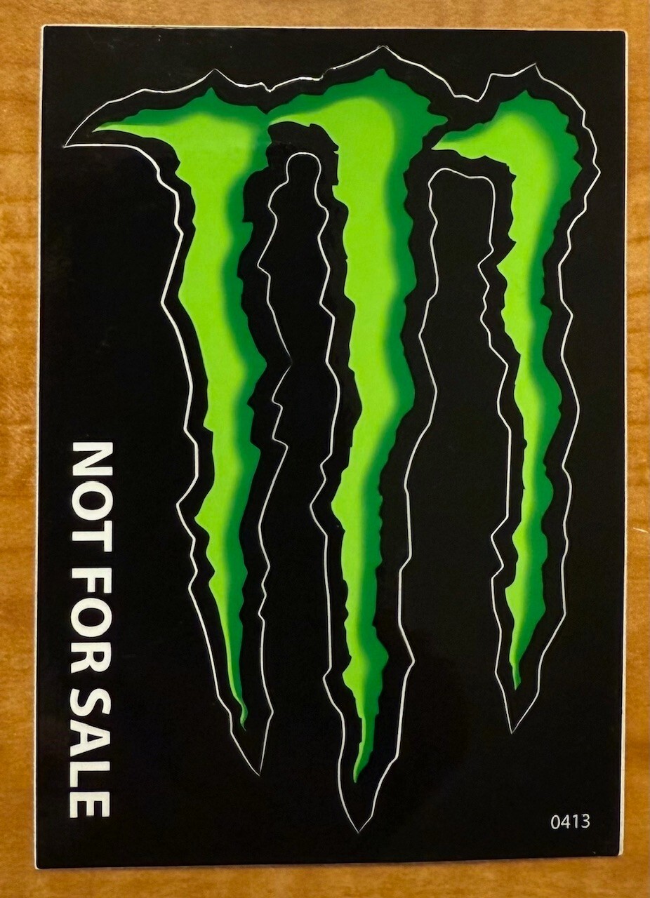 *BRAND NEW*  Monster Energy Drink Logo Decal Sticker 3”x4” Green  *BRAND NEW*
