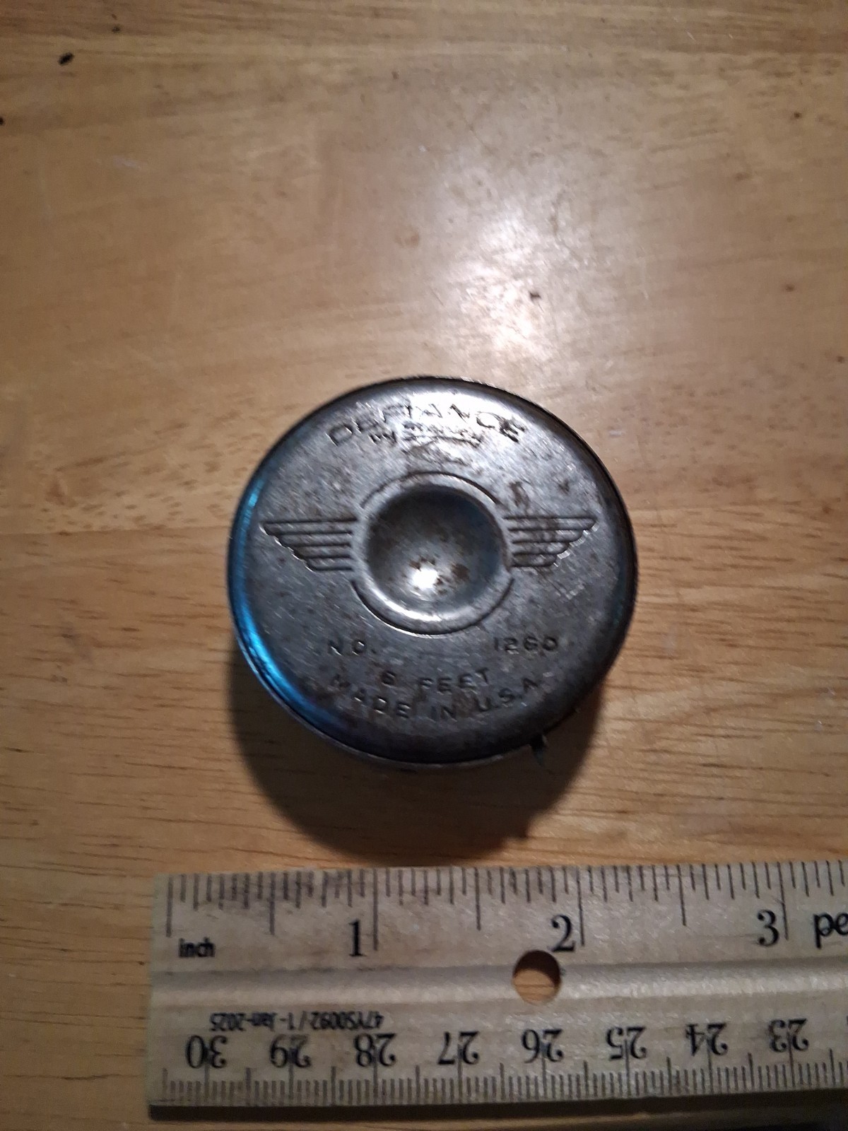 VINTAGE DEFIANCE BY STANLEY TAPE MEASURE 6 FT NO. 1261/push Pull
