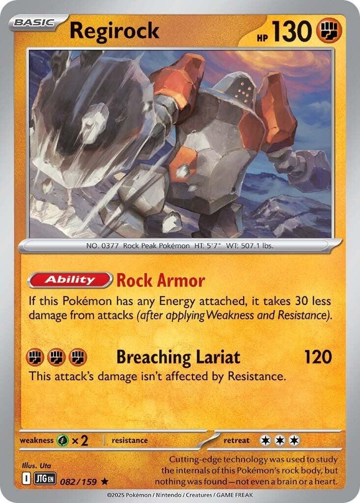 Regirock Holofoil JTG 082/159 R NM