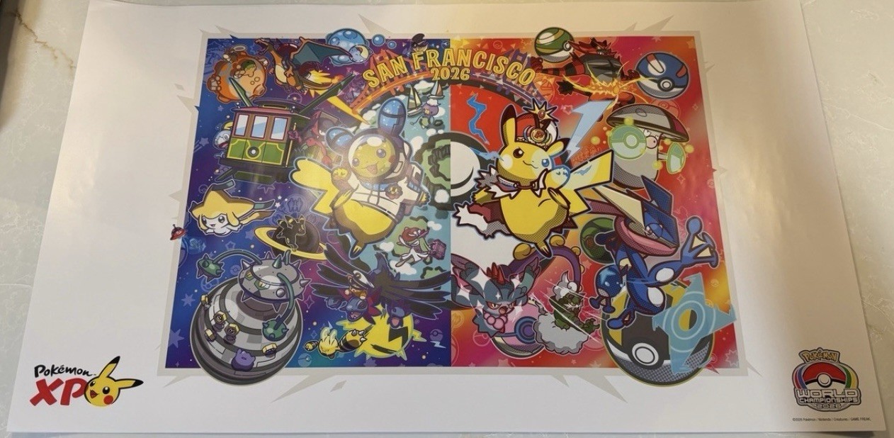 Pokémon XP / World Championship 2026 SF Pikachu Poster Exclusive
