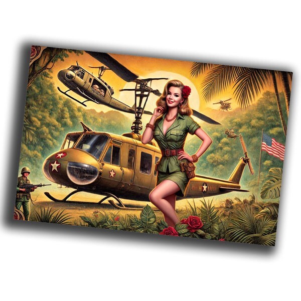 nice vintage woman retro War Vietnam Photo Glossy 4*6 in M49