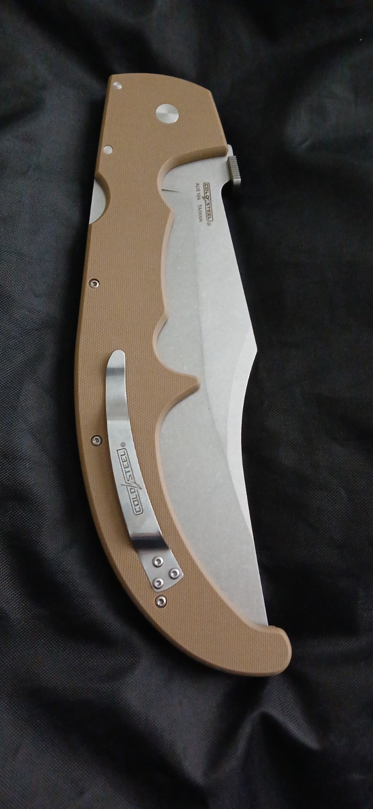 Cold Steel Espada Xl Desert Tan Aus10a 7.5 Inch Folding Knife G10 Handle