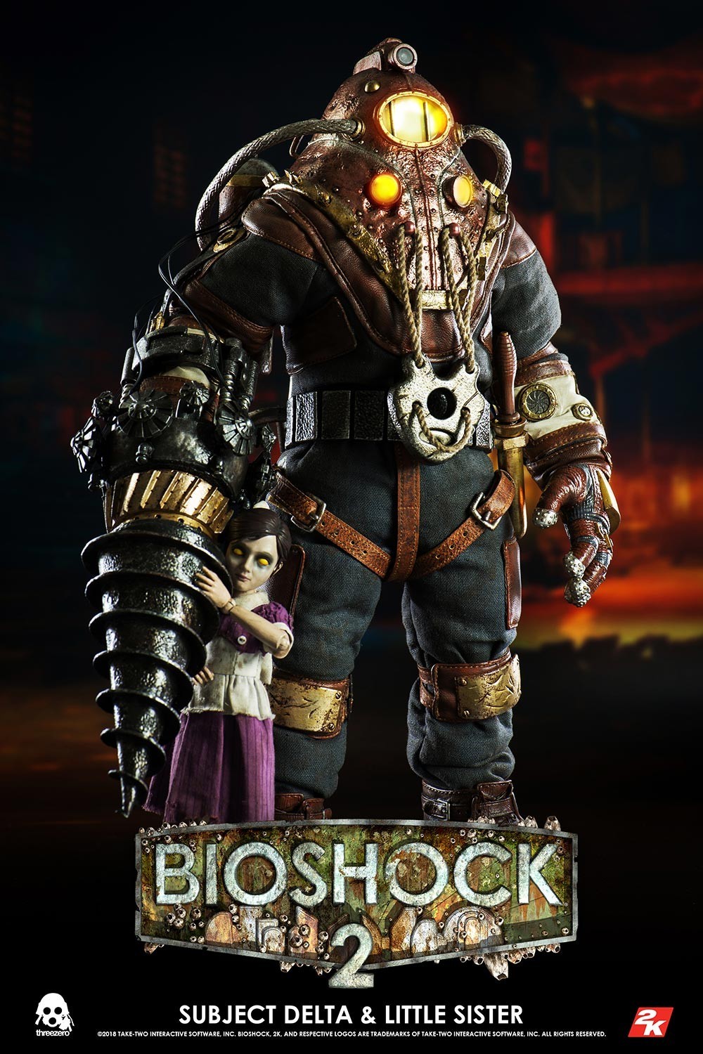 BIOSHOCK 2 Subject Delta & Little Sister Figures - ThreeZero