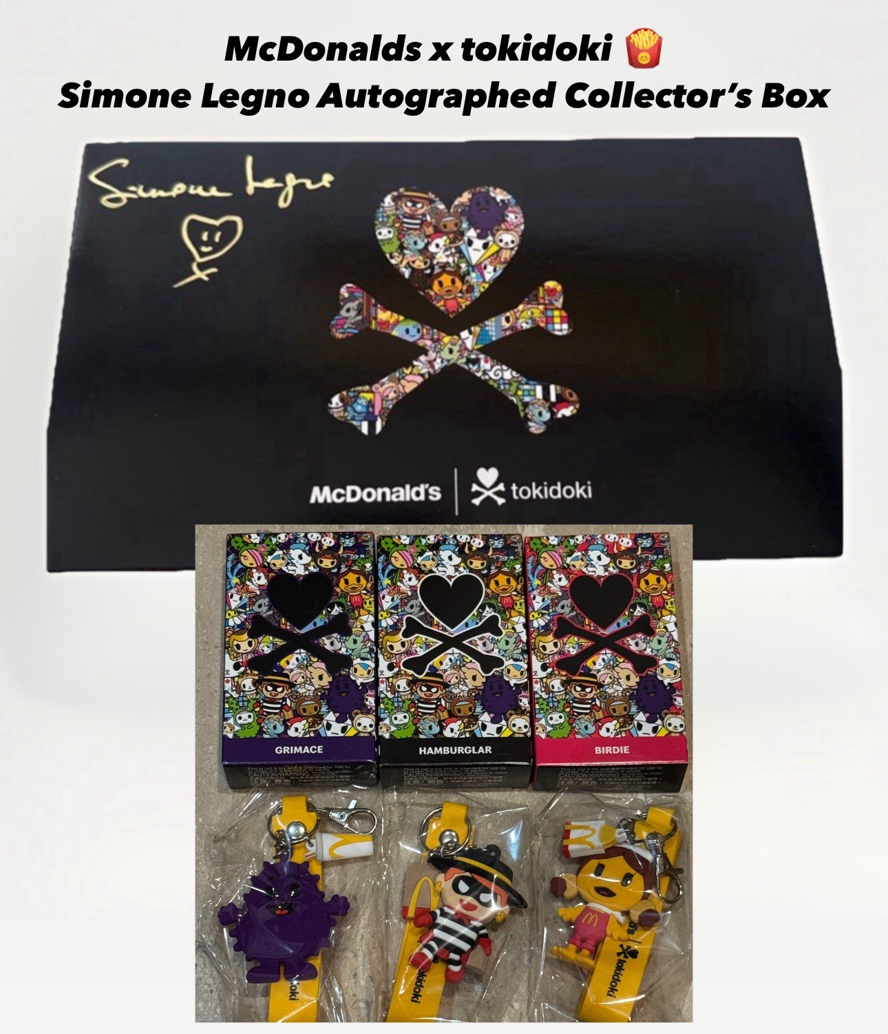McDonald’s Singapore X tokidoki Simone Legno Collector’s Box Set Of 3 Pcs ✖️🖤