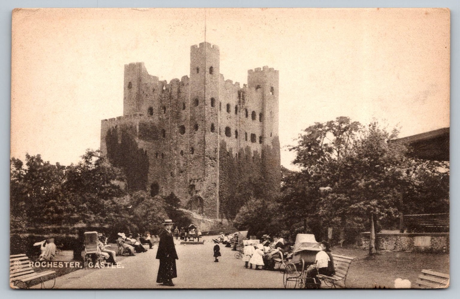 Vintage Rochester Castle UK Tuck's Postcard c.1900 Historic Landmark