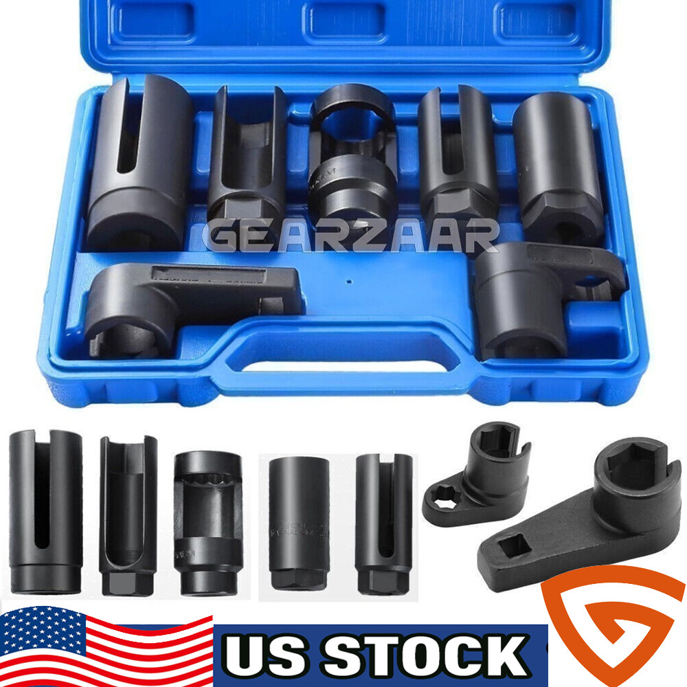 7PC Oxygen Lambda Sensor Socket Removal Set Tool Kit Engine 22MM/27MM/29MM 15-20