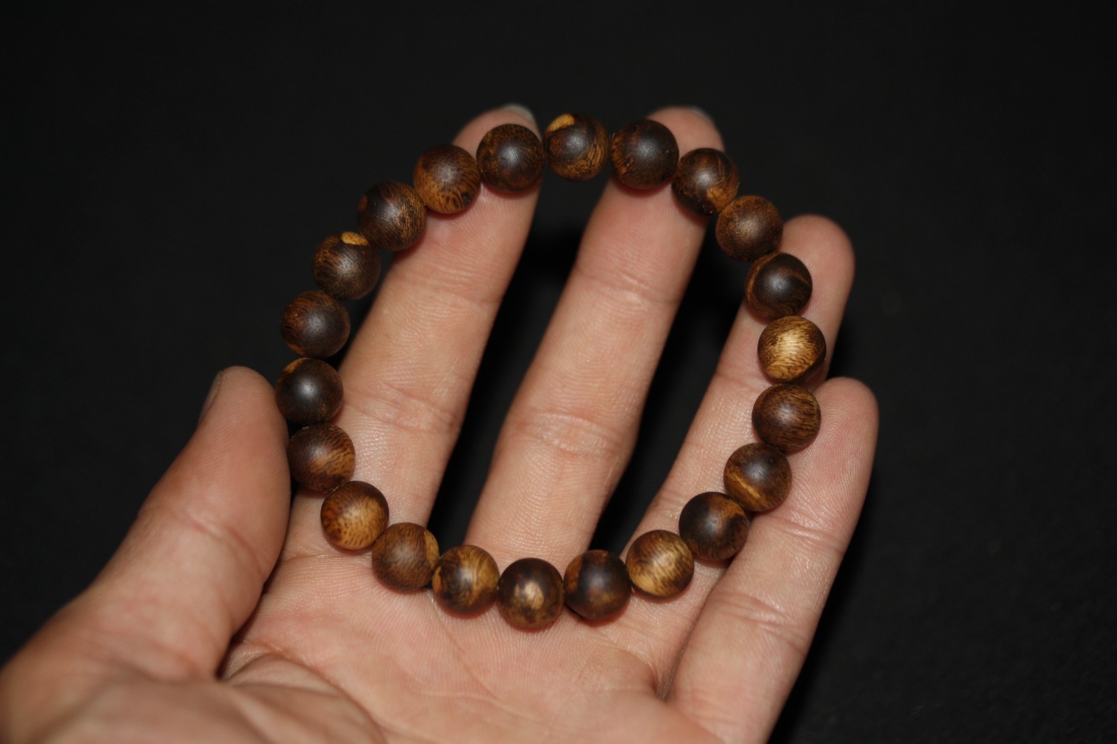 Rare Kynam Agarwood Bracelet 9mm | Pure Oud Kyara | Strong Fragrance Gift