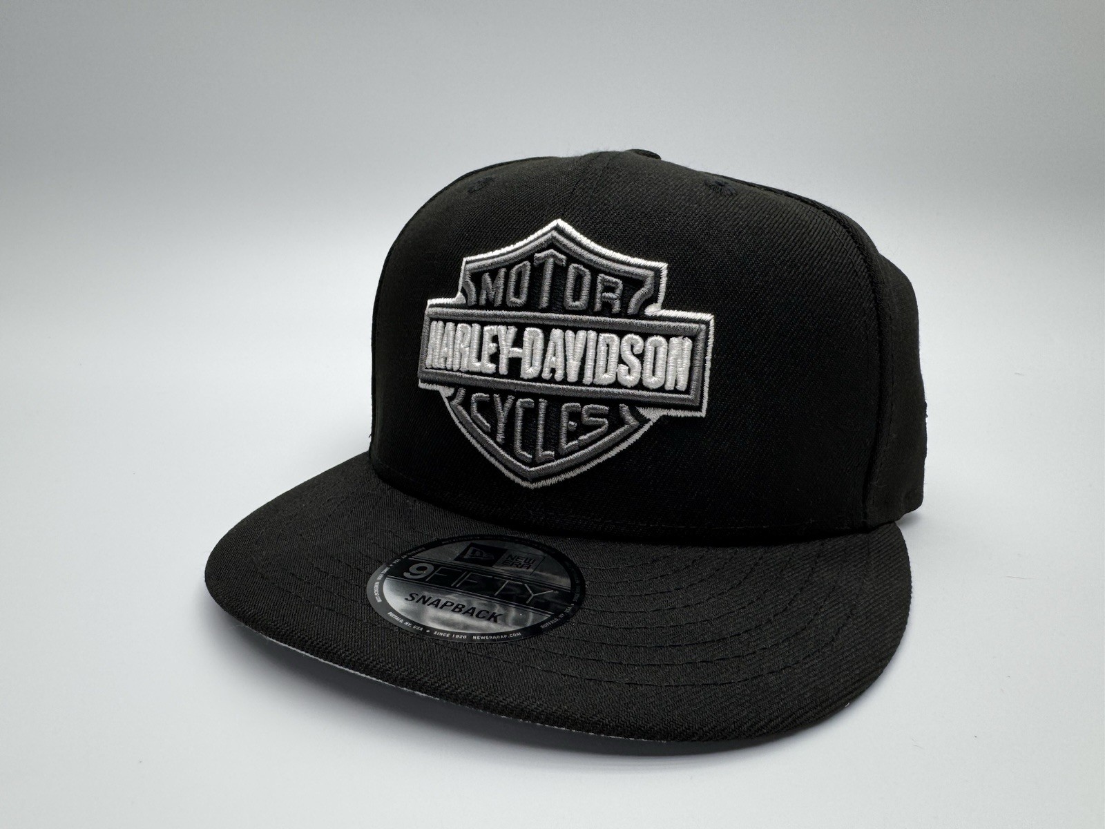 Harley Davidson New Era 9fifty Snapback Hat Cap Black Baseball Biker New