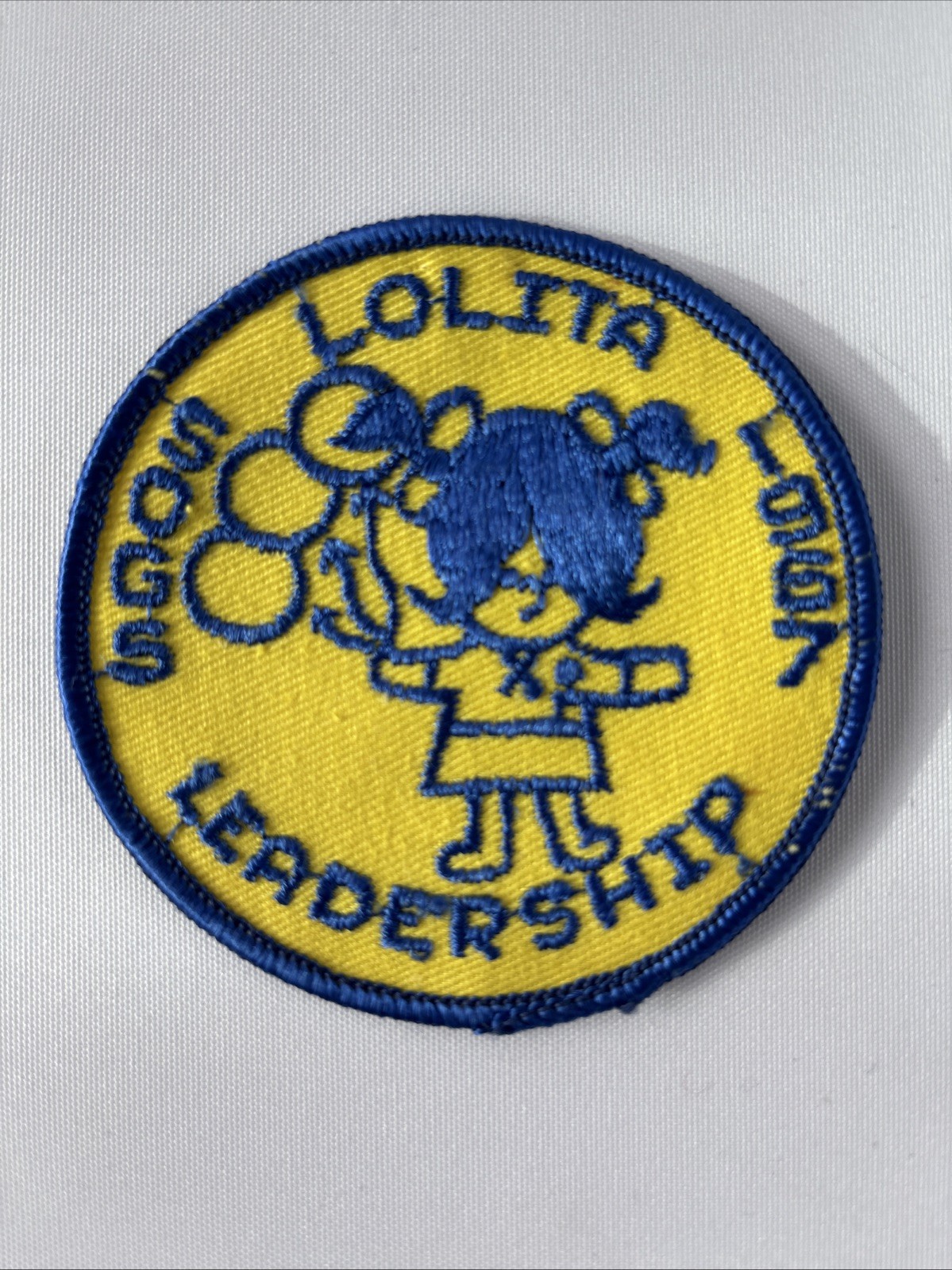 Vintage 1967 SOGS Patch Lolita Leadership Blue and Yellow Patch GSA