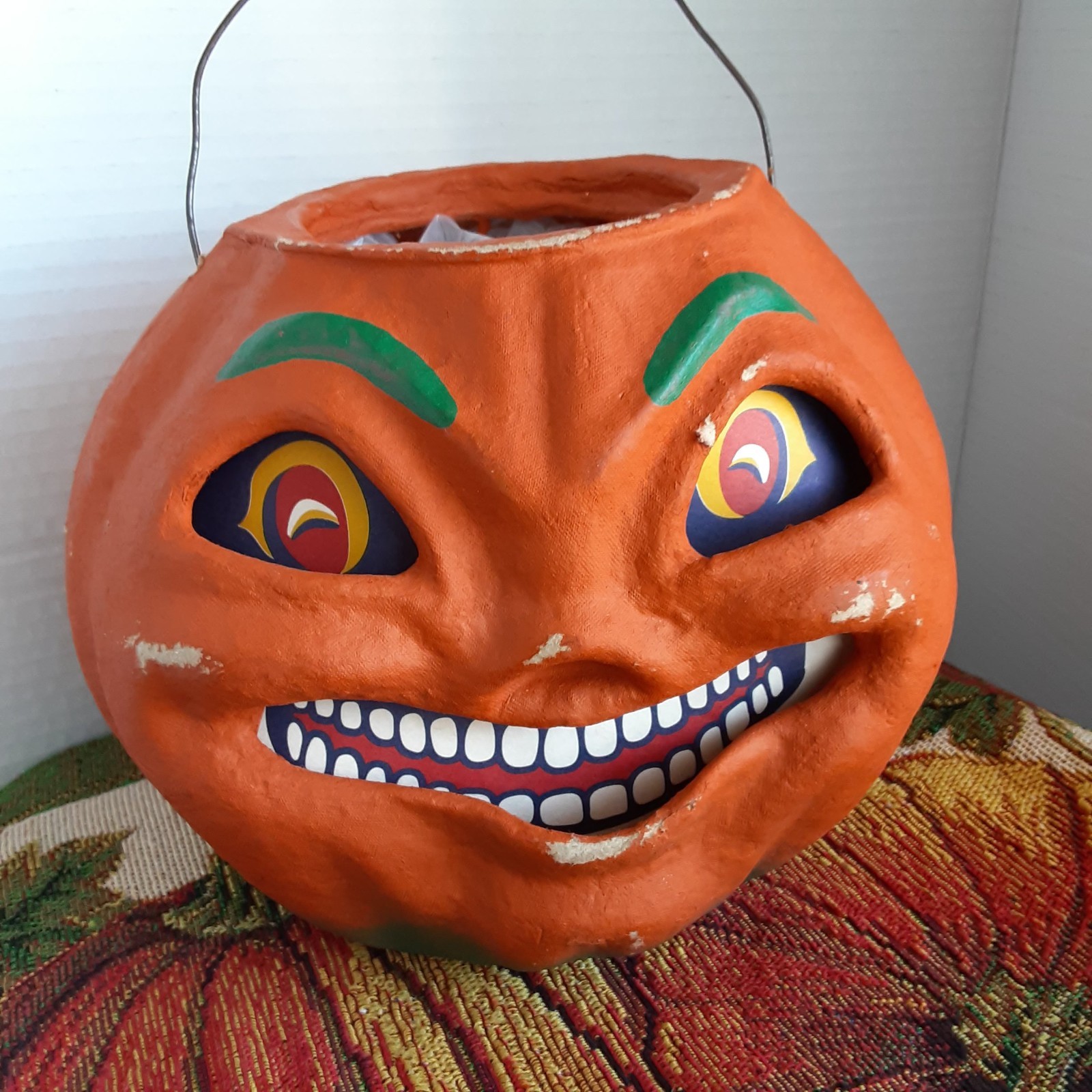 VINTAGE  1999 SEASONS GONE BY paper mache HALLOWEEN JACK-O-LANTERN  old stock