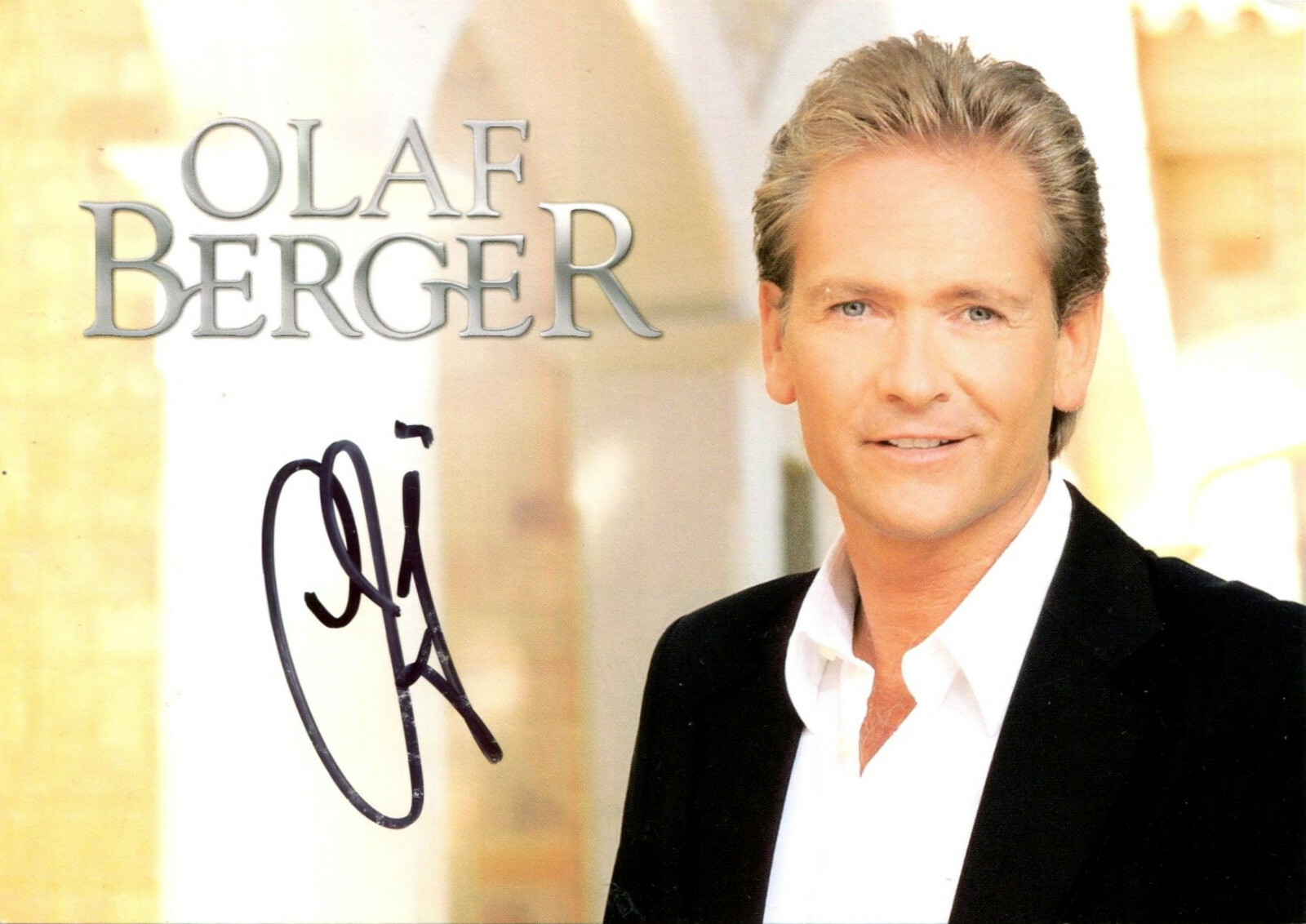 Autograph card Olaf Berger circa 2006 (?) singer hits