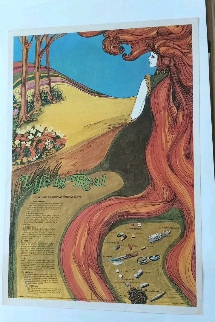 Original Vintage 1970 Anti Drug Poster