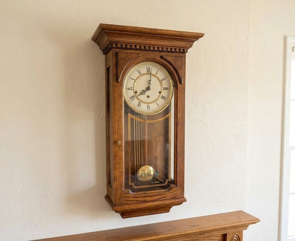 Howard Miller Westmont Wall Clock Oak Triple Chime Key-Wound Clock 612-575