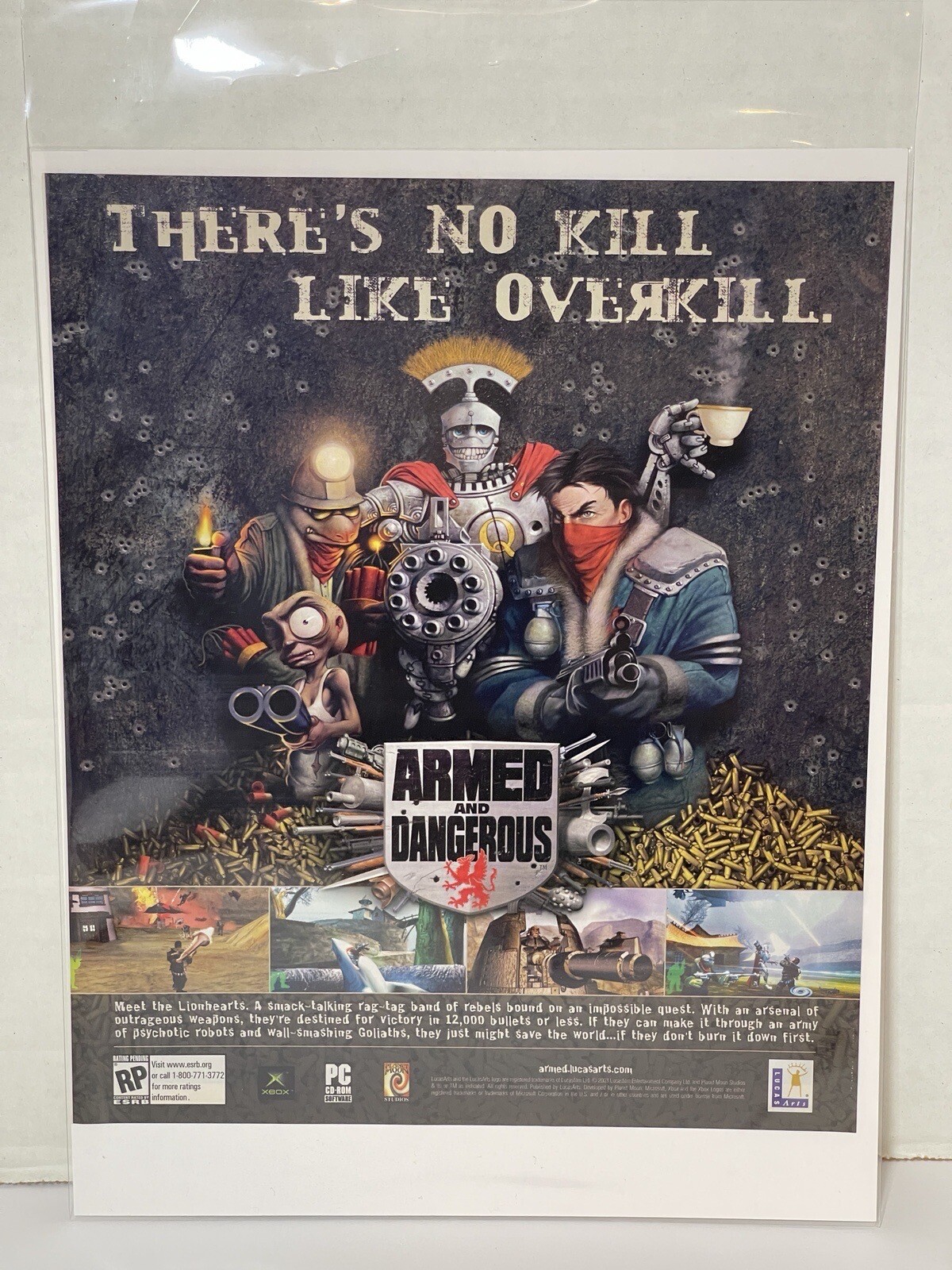 Armed and Dangerous Xbox PC 2003 Vintage Game Print Ad/Poster Official Art Rare