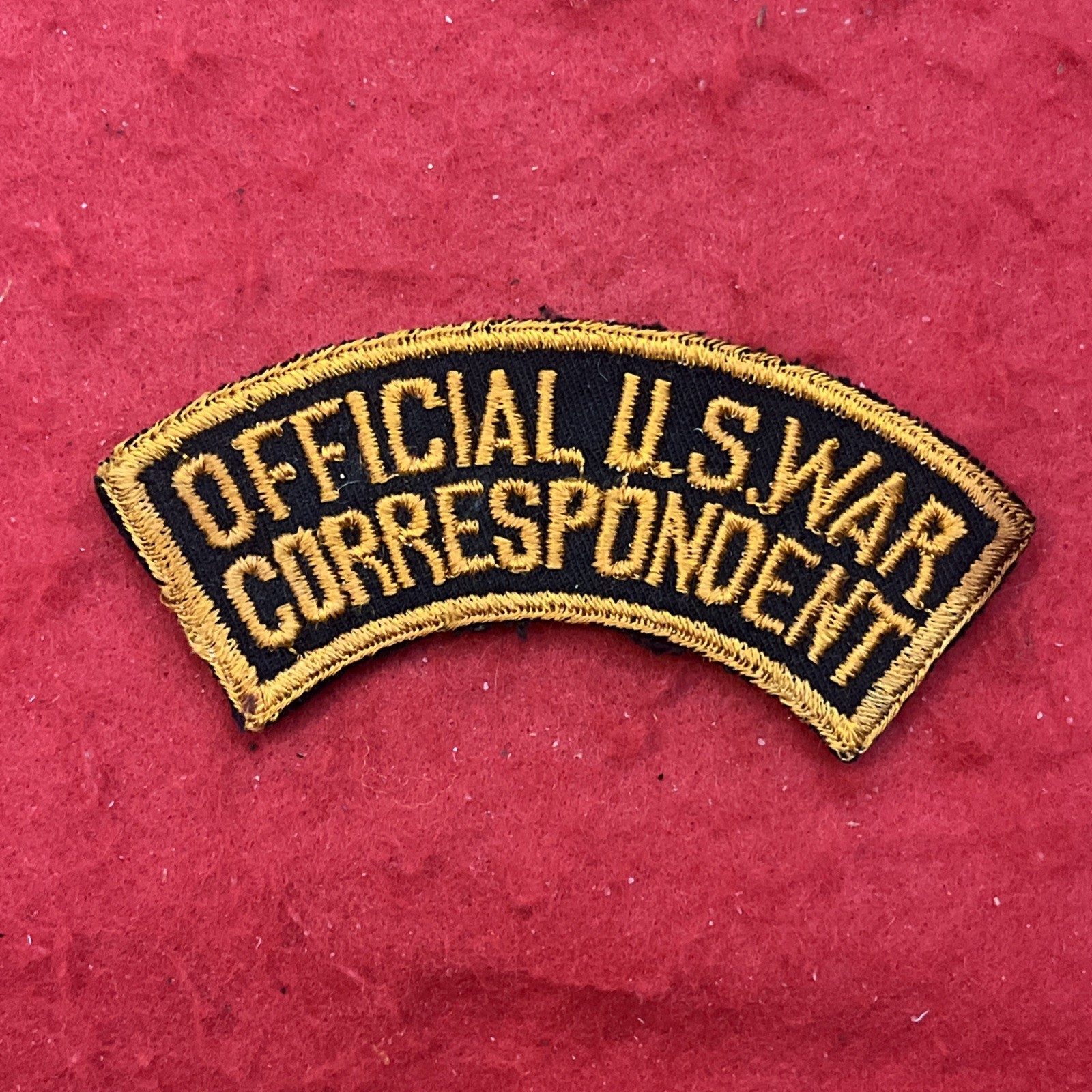 WWII OFFICIAL U.S. WAR CORRESPONDENT SHOULDER ARC Patch  VG