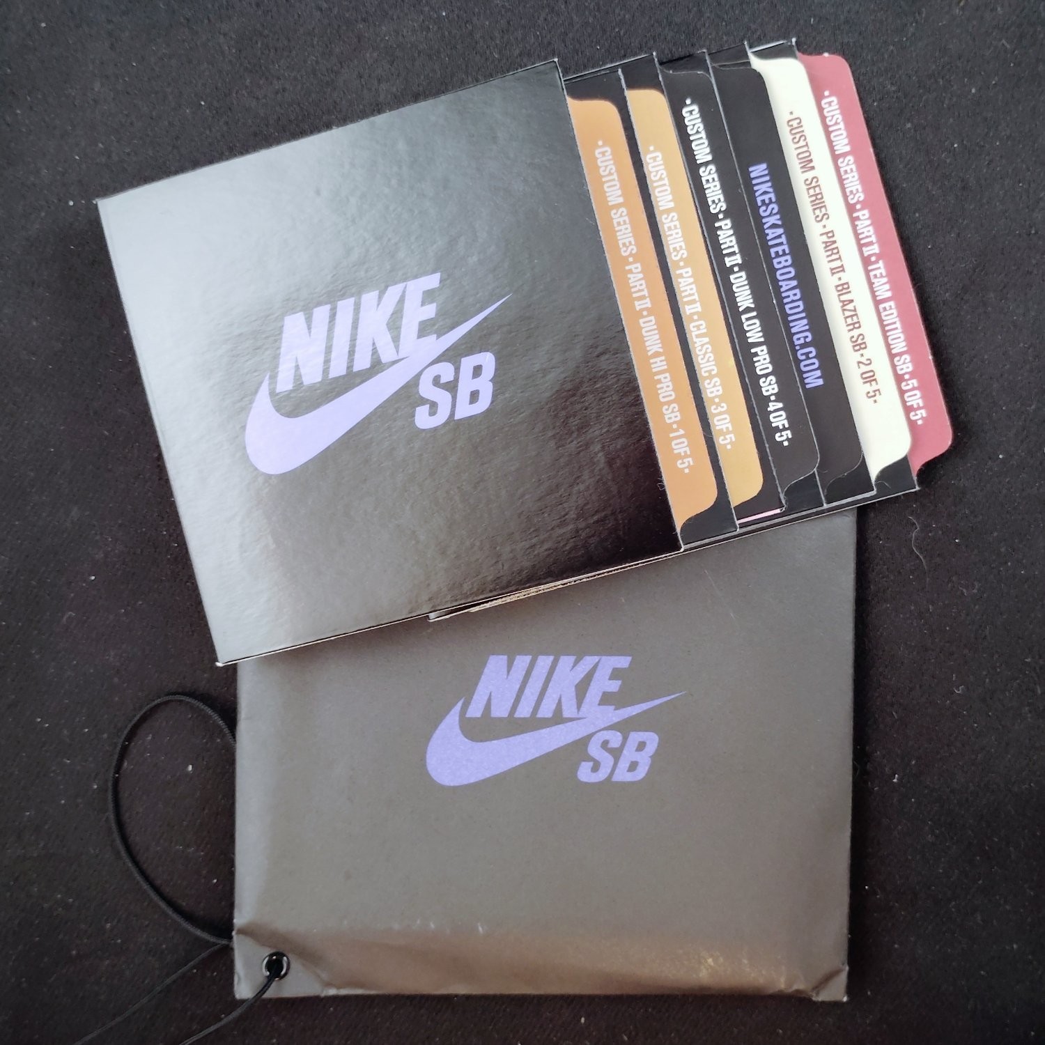 Nike SB Custom Series Part II Sticker Pack Complete Set of 5 w/ String Bag Vtg