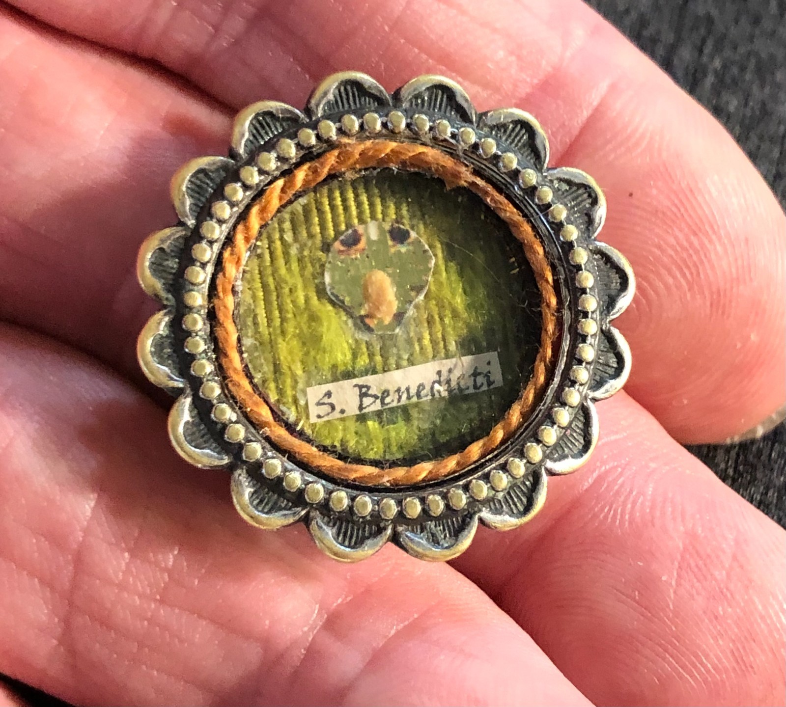 Vintage Saint Benedict - St. Benedicti  - Devotional Relic