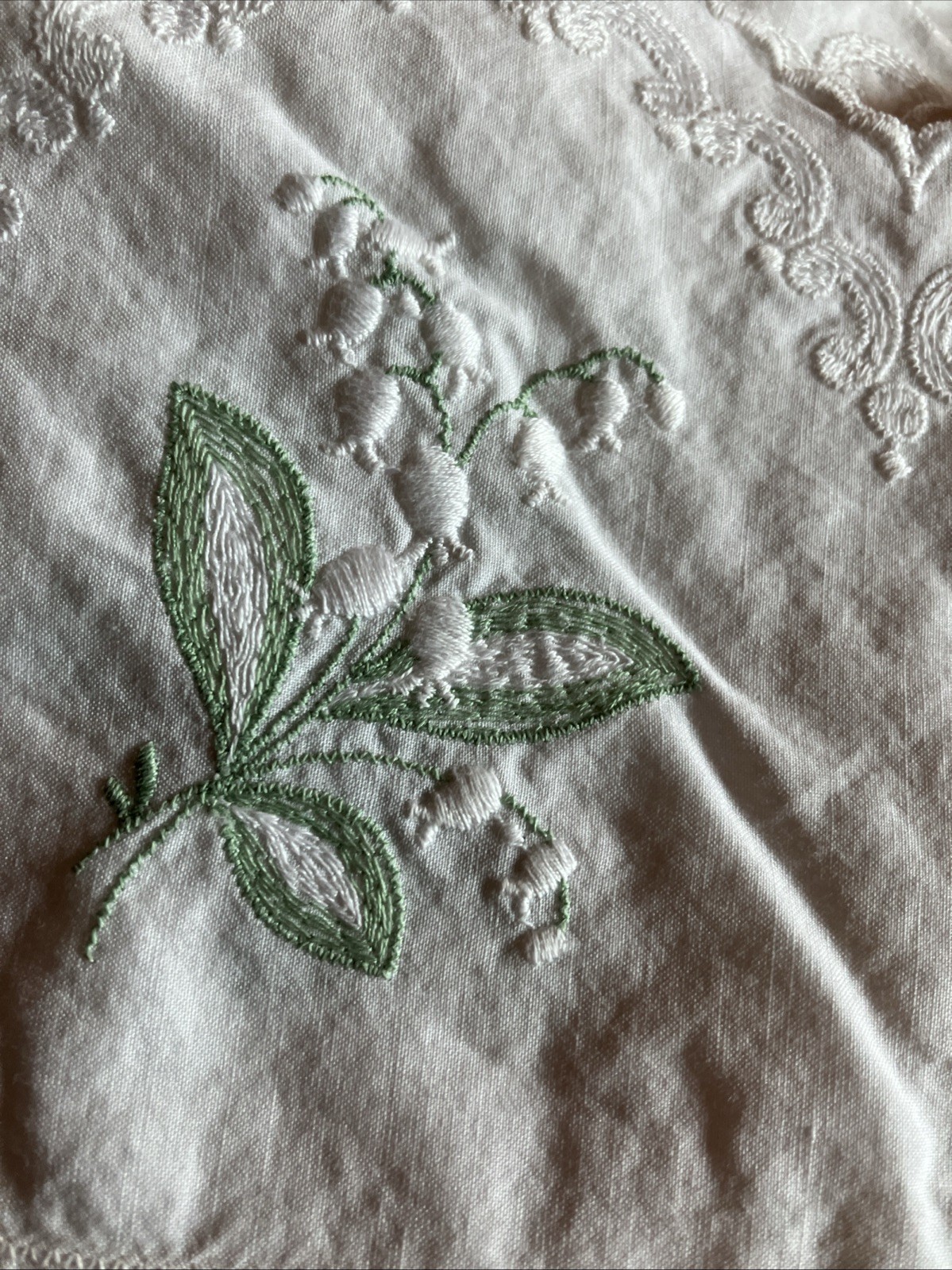 VTG Wamsutta Supercale White & Yellow Daisy Coquette Flat Sheet & Pillowcase