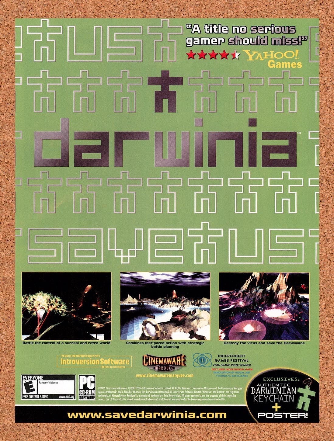 2006 Darwinia PC Original Advertisement / Retro Promo v1