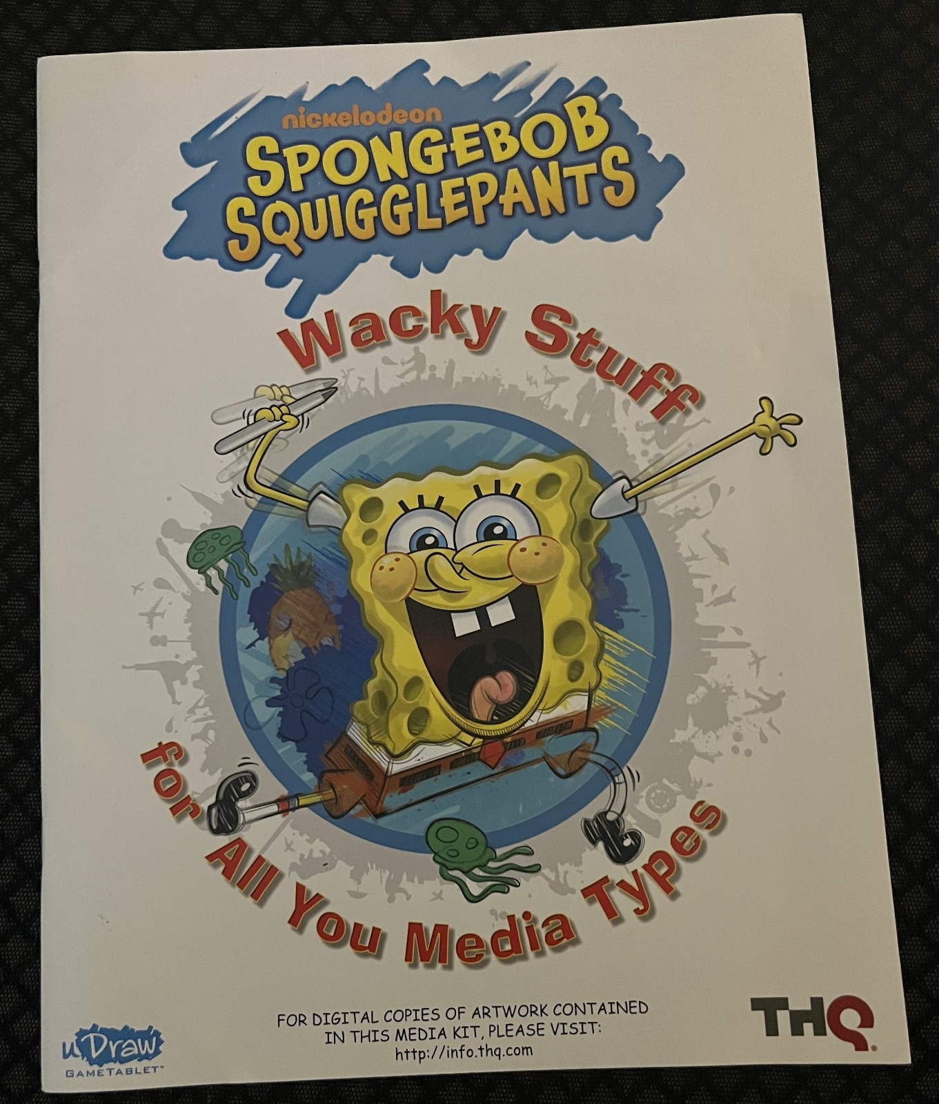 SpongeBob SquigglePants uDraw Wii Press Media Kit THQ RARE
