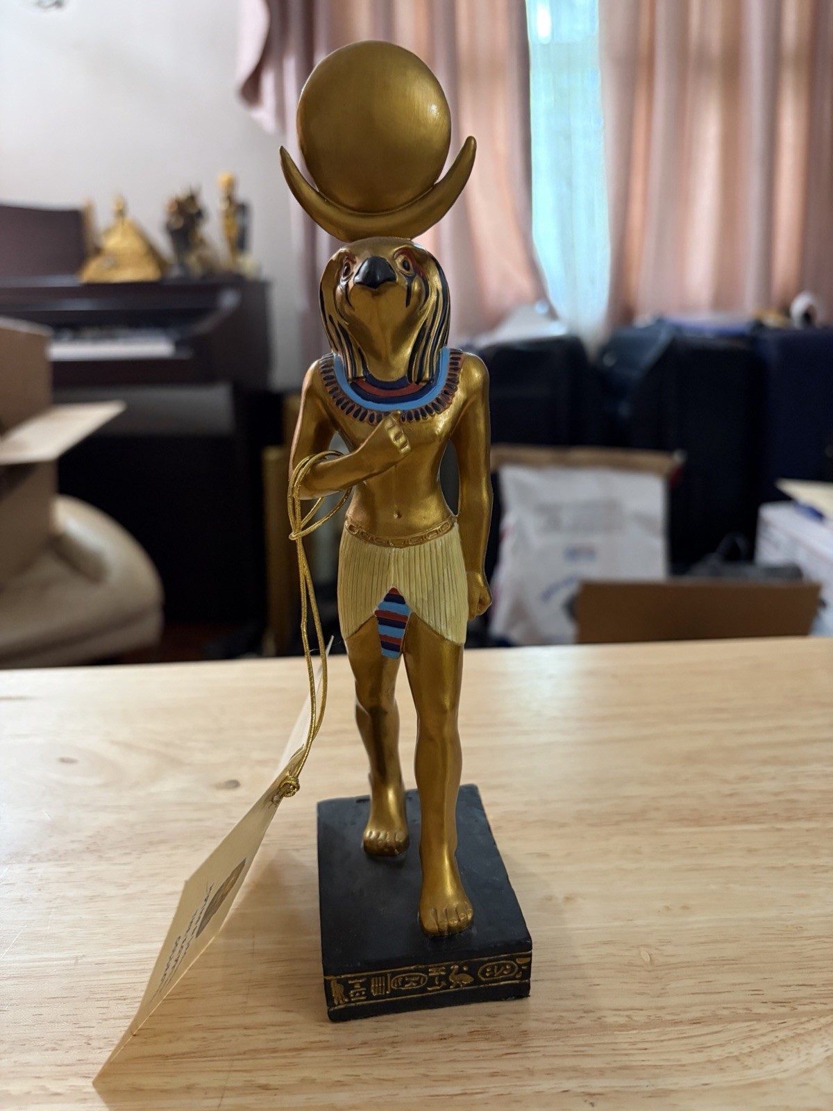 Vintage Design Toscano Ra Egyptian Sun God Statue 9 in Etched Hieroglyphics
