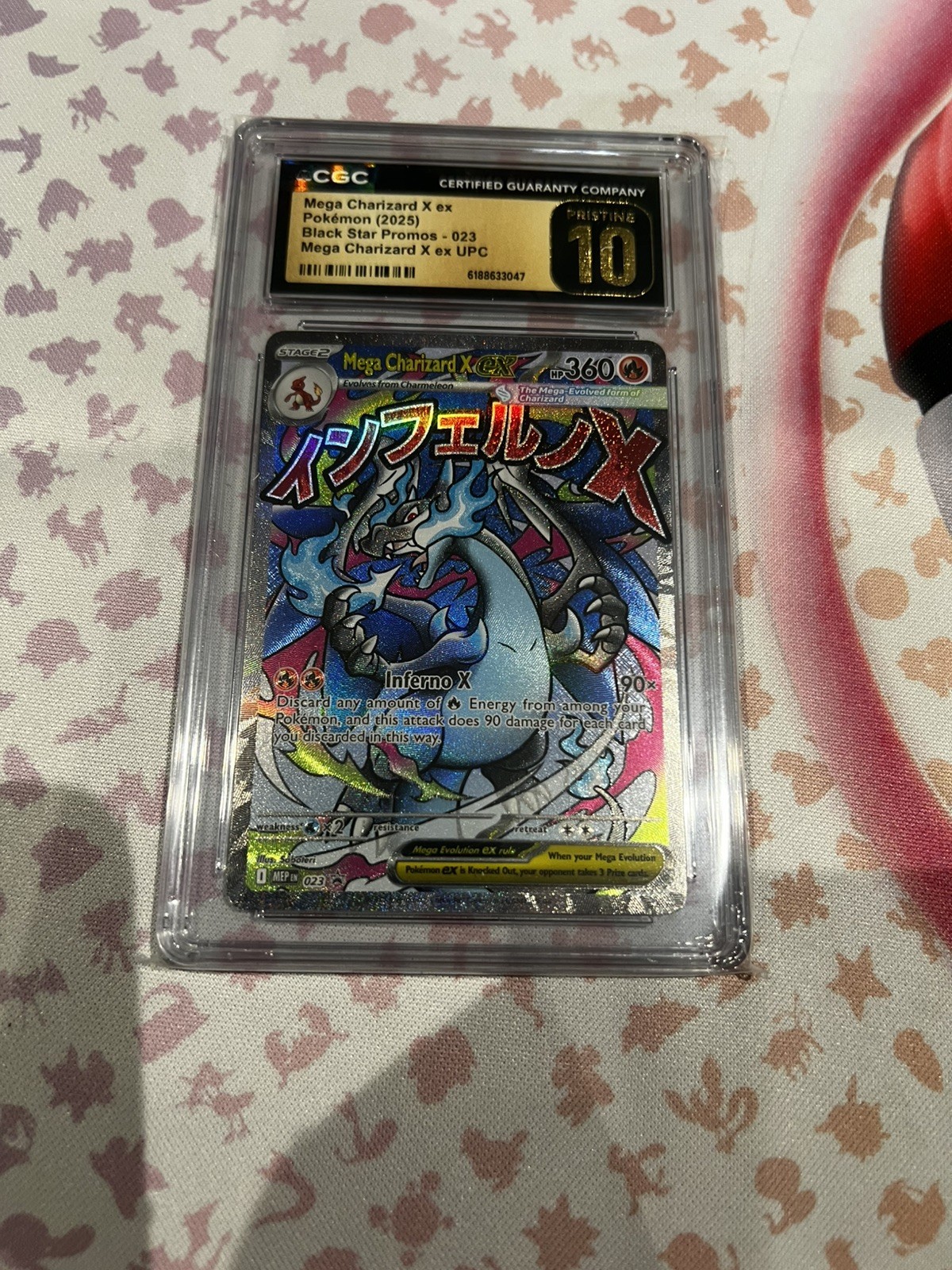 Pokemon 2025 Mega Charizard X ex 023 Black Star Promo UPC PRISTINE CGC 10